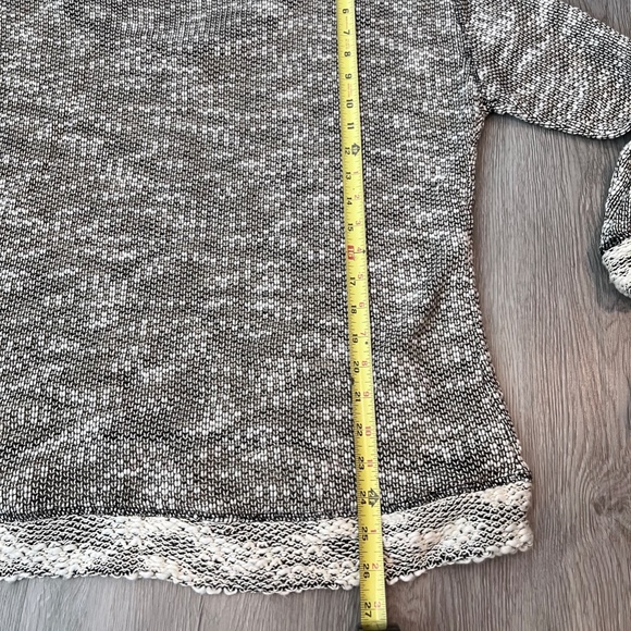 Jessica Simpson Women's Black Marbled Ribbon Chain Link Neck Sweater Plus Sz 1X - Picture 12 of 13